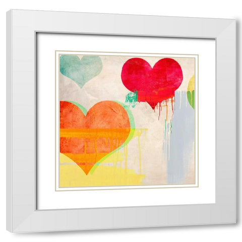 Si tu... White Modern Wood Framed Art Print with Double Matting by Rodrigues, MalÃ¬a