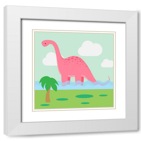 Lil Bronto White Modern Wood Framed Art Print with Double Matting by Malia, Rodrigues