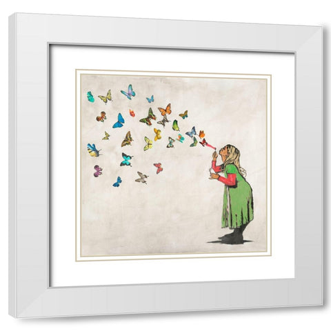 A thing of beauty... White Modern Wood Framed Art Print with Double Matting by Masterfunk Collective