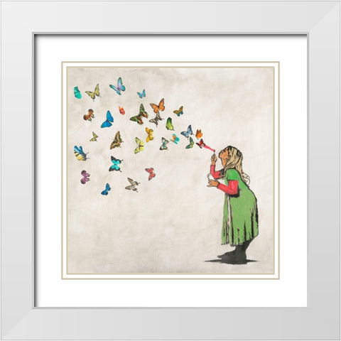 A thing of beauty... White Modern Wood Framed Art Print with Double Matting by Masterfunk Collective