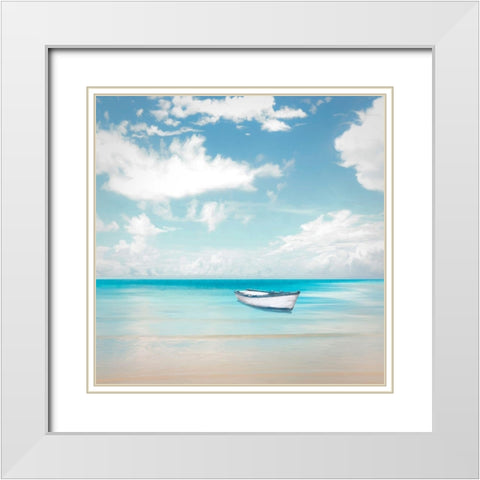 Mare del mattino White Modern Wood Framed Art Print with Double Matting by Marzi, Dario