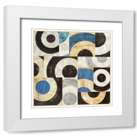Addendum II White Modern Wood Framed Art Print with Double Matting by Nava, Sandro
