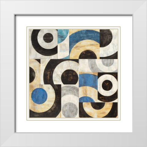 Addendum II White Modern Wood Framed Art Print with Double Matting by Nava, Sandro