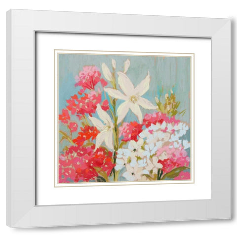 Softly Swaying I White Modern Wood Framed Art Print with Double Matting by Whatmore, Nel