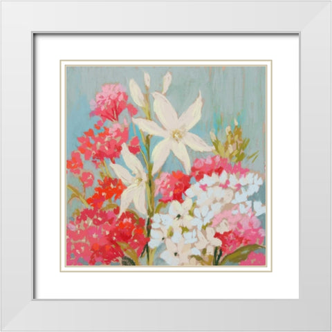Softly Swaying I White Modern Wood Framed Art Print with Double Matting by Whatmore, Nel