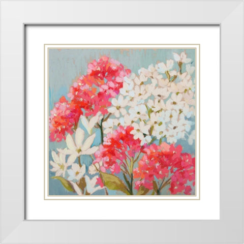 Softly Swaying II White Modern Wood Framed Art Print with Double Matting by Whatmore, Nel