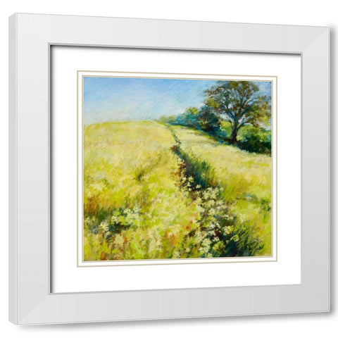 Fields of Gold White Modern Wood Framed Art Print with Double Matting by Whatmore, Nel