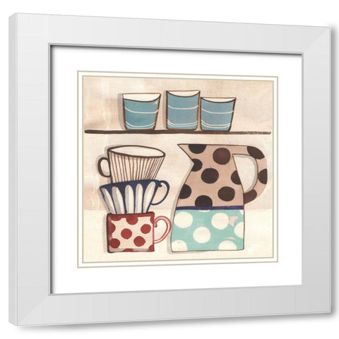 Cuisine II White Modern Wood Framed Art Print with Double Matting by Dupree, Pat
