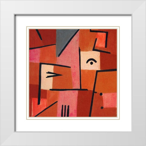 Beware of Red White Modern Wood Framed Art Print with Double Matting by Klee , Paul
