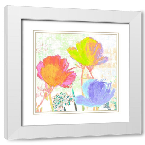 Divertissement dete I White Modern Wood Framed Art Print with Double Matting by Muriel, Phelipau