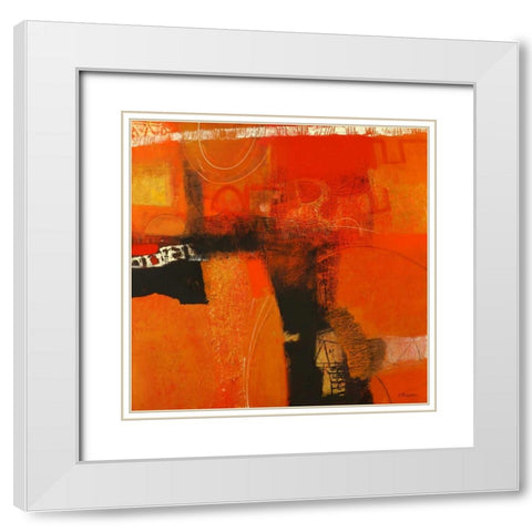 Ottimismo White Modern Wood Framed Art Print with Double Matting by Piovan, Maurizio