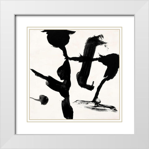 Gestures I White Modern Wood Framed Art Print with Double Matting by Peter, Winkel