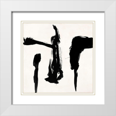 Gestures II White Modern Wood Framed Art Print with Double Matting by Peter, Winkel