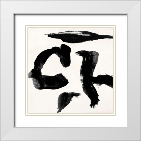 Gestures III White Modern Wood Framed Art Print with Double Matting by Peter, Winkel