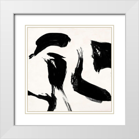 Gestures IV White Modern Wood Framed Art Print with Double Matting by Peter, Winkel