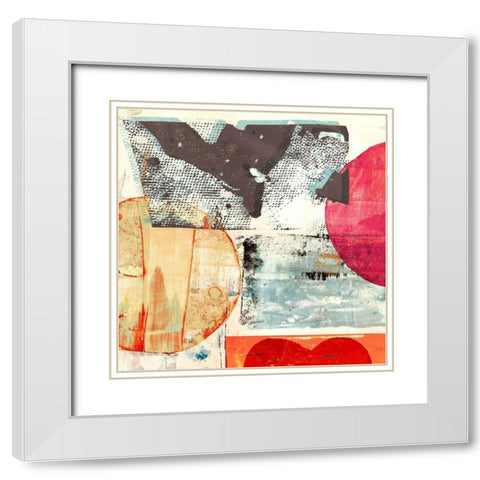 Pop Love #1 (Moon+Sun) White Modern Wood Framed Art Print with Double Matting by Winkel, Peter
