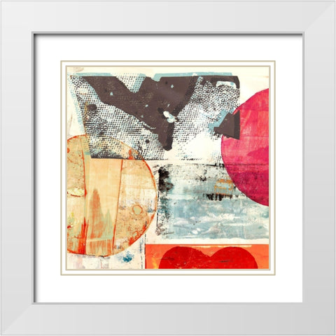Pop Love #1 (Moon+Sun) White Modern Wood Framed Art Print with Double Matting by Winkel, Peter
