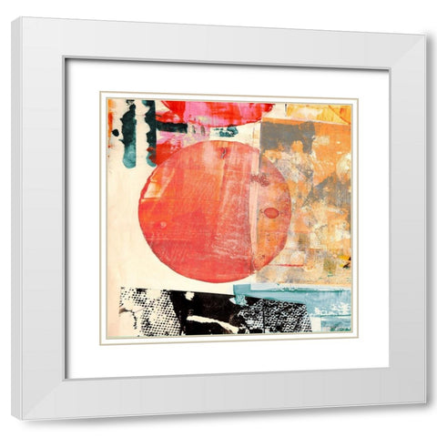 Pop Love #2 (Sun) White Modern Wood Framed Art Print with Double Matting by Winkel, Peter