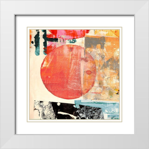 Pop Love #2 (Sun) White Modern Wood Framed Art Print with Double Matting by Winkel, Peter
