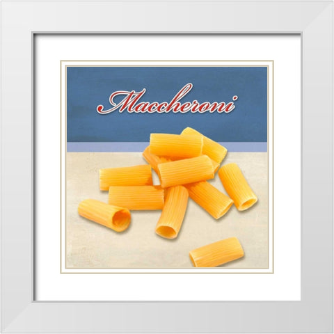 Maccheroni White Modern Wood Framed Art Print with Double Matting by Barbieri, Remo