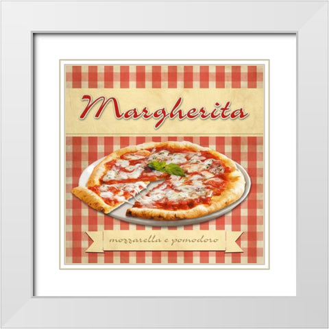 Margherita White Modern Wood Framed Art Print with Double Matting by Barbieri, Remo