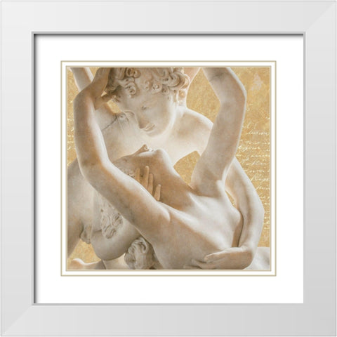 Endless Love (Cupid And Psyche) White Modern Wood Framed Art Print with Double Matting by Hill, Steven