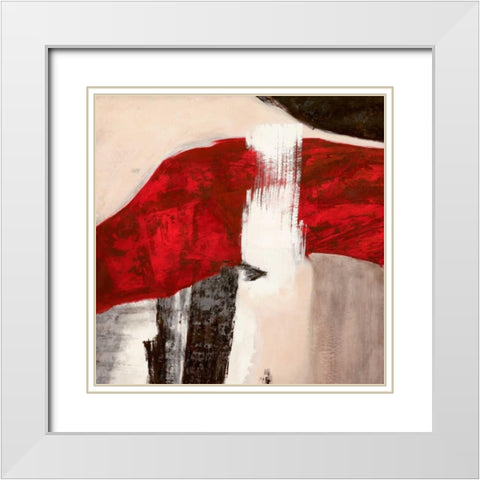 Katana I White Modern Wood Framed Art Print with Double Matting by Stone, Jim