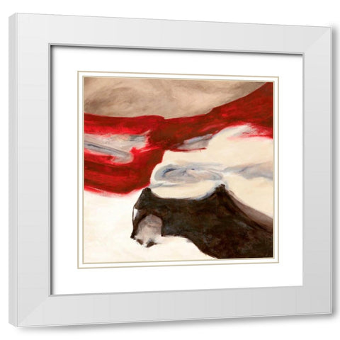 Katana II White Modern Wood Framed Art Print with Double Matting by Stone, Jim