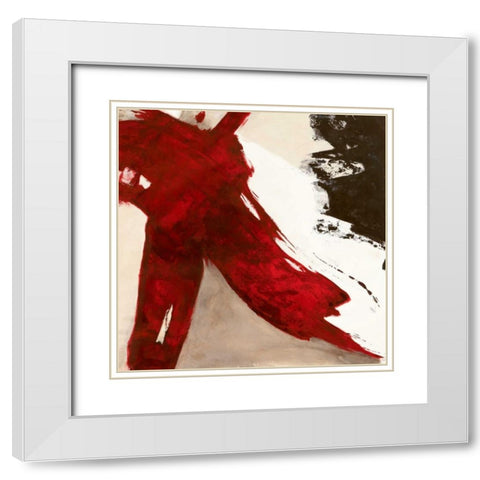 Katana III White Modern Wood Framed Art Print with Double Matting by Stone, Jim