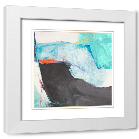 High Tide II White Modern Wood Framed Art Print with Double Matting by Jim, Stone