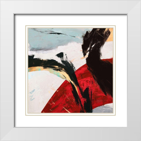 Ride the Tiger I White Modern Wood Framed Art Print with Double Matting by Jim, Stone