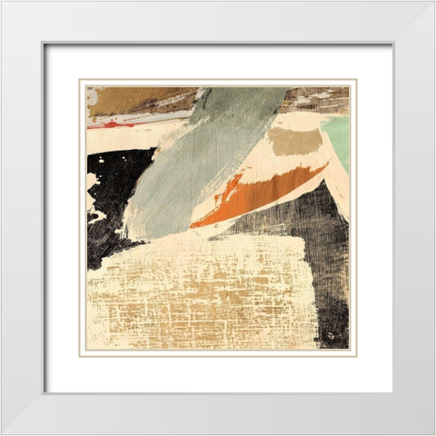 Stone Garden II White Modern Wood Framed Art Print with Double Matting by Stone, Jim