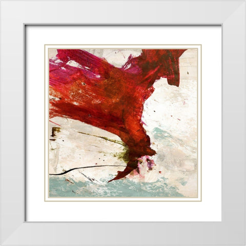 Colors Rumbling II White Modern Wood Framed Art Print with Double Matting by Stone, Jim