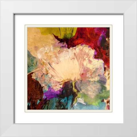 Floating Flowers I (detail) White Modern Wood Framed Art Print with Double Matting by Stone, Jim