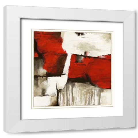 Continuum I White Modern Wood Framed Art Print with Double Matting by Stone, Jim