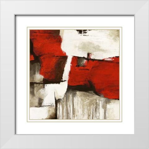 Continuum I White Modern Wood Framed Art Print with Double Matting by Stone, Jim