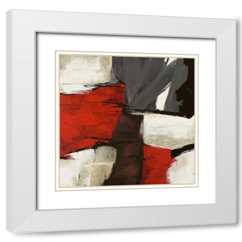 Continuum II White Modern Wood Framed Art Print with Double Matting by Stone, Jim