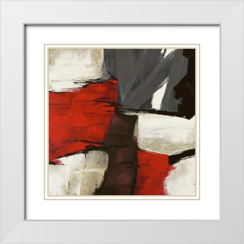Continuum II White Modern Wood Framed Art Print with Double Matting by Stone, Jim