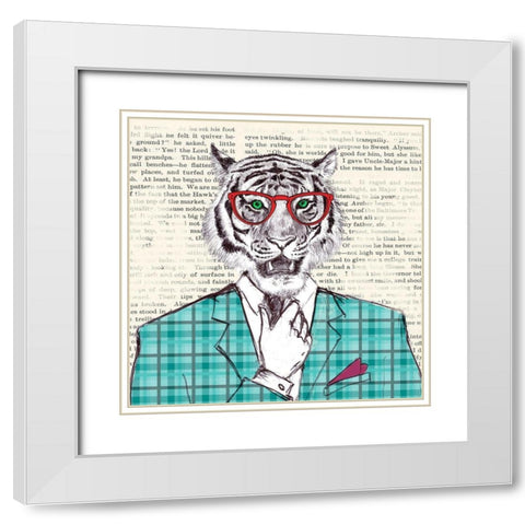 Loverboy (detail) White Modern Wood Framed Art Print with Double Matting by Matt, Spencer