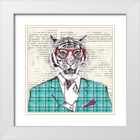 Loverboy (detail) White Modern Wood Framed Art Print with Double Matting by Matt, Spencer