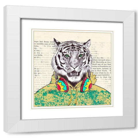 Sporty Guy (detail) White Modern Wood Framed Art Print with Double Matting by Matt, Spencer