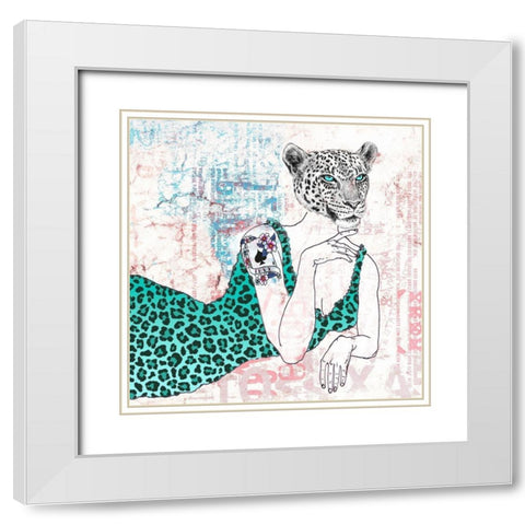 The Supreme (detail) White Modern Wood Framed Art Print with Double Matting by Matt, Spencer