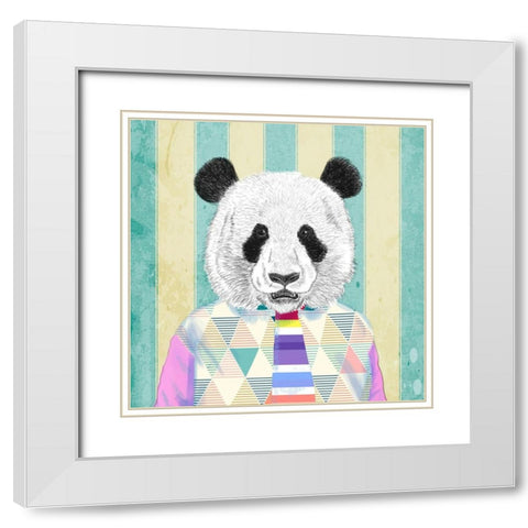 The Dude (detail) White Modern Wood Framed Art Print with Double Matting by Spencer, Matt