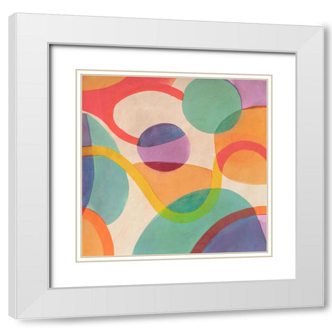 Laughter I (detail) White Modern Wood Framed Art Print with Double Matting by Roja, Steve