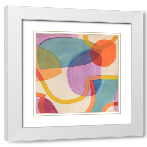 Laughter II (detail) White Modern Wood Framed Art Print with Double Matting by Roja, Steve