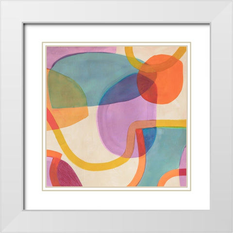 Laughter II (detail) White Modern Wood Framed Art Print with Double Matting by Roja, Steve