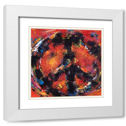 My Love White Modern Wood Framed Art Print with Double Matting by Marzari, Tebo