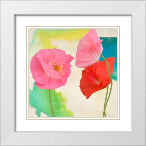 Festival I (detail) White Modern Wood Framed Art Print with Double Matting by Rizzardi, Teo