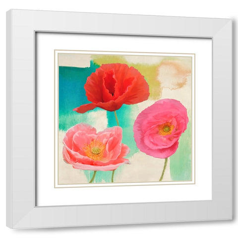 Festival II (detail) White Modern Wood Framed Art Print with Double Matting by Rizzardi, Teo