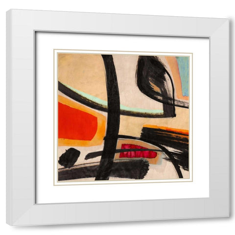 In the Sun I White Modern Wood Framed Art Print with Double Matting by Perelli, Teo Vals